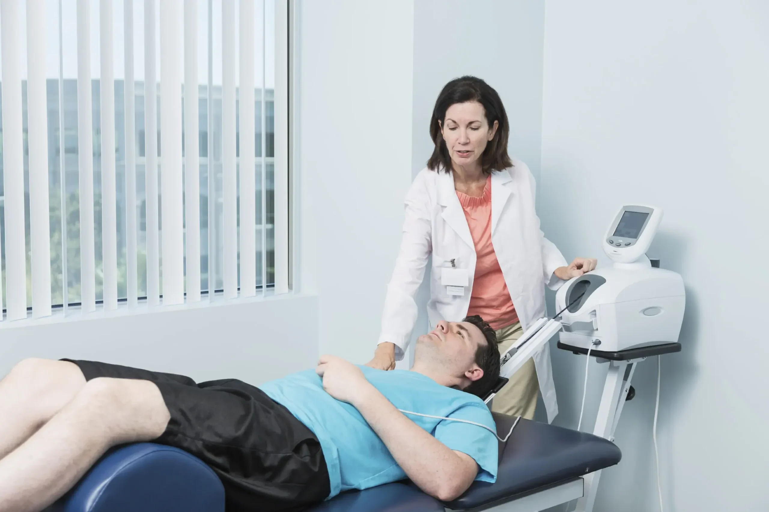 Spinal decompression therapy session
